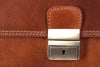Aktentasche Leder Hellbraun Verschluss Detailansicht | Henk's Brief