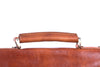 Aktentasche Leder Braun Griff Frontansicht | Duke's Brief