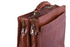 Aktentasche Braun Leder Zipper Seitenansicht | Doctor's Brief