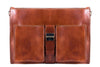 Aktentasche Braun Leder Offen Frontansicht | Soho Brief