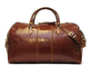 Reisetasche aus braunem Kalbsleder Frontansicht