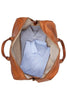Reisetasche aus braunem Kalbsleder Innenansicht | Ritus' Duffle X