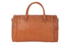 Reisetasche aus braunem Kalbsleder Rückansicht | Victus' Duffle