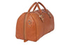 Reisetasche aus braunem Kalbsleder Seitenansicht | Dito's Duffle