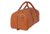 Reisetasche aus braunem Kalbsleder Seitenansicht | Ritus' Duffle